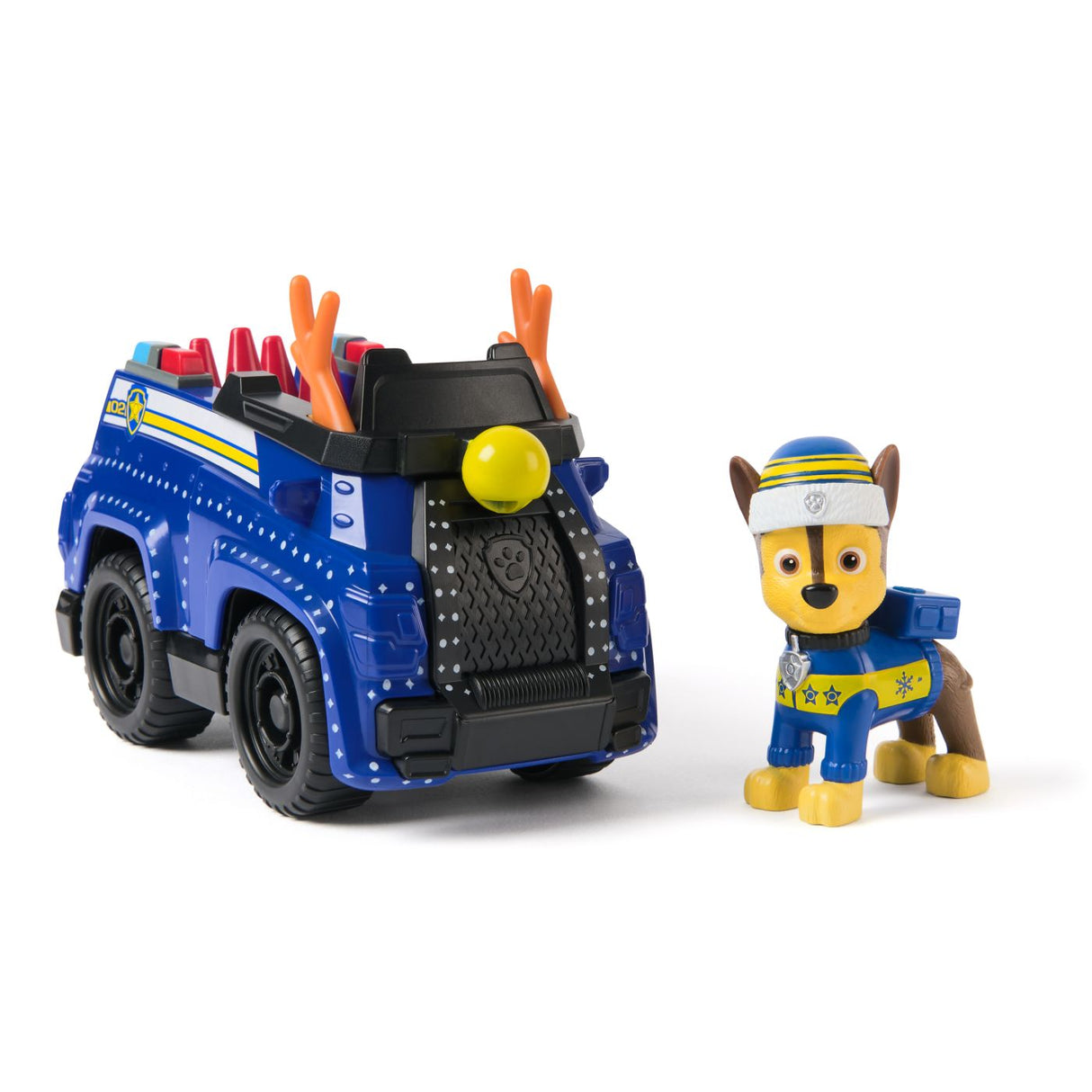 PATRULA CATELUSILOR VEHICUL SI FIGURINA CHASE CU ACCESORII DE CRACIUN