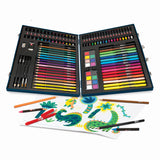 HAPPI HOBBI ART CASE SET DE DESEN DELUXE CU 100 DE ACCESORII DINOZAUR