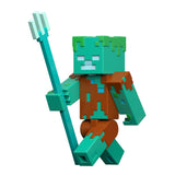 MINECRAFT CRAFT A BLOCK FIGURINA DROWNED 8CM