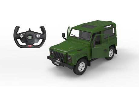 MASINA CU TELECOMANDA LAND ROVER DEFENDER VERDE CU SCARA 1 LA 14