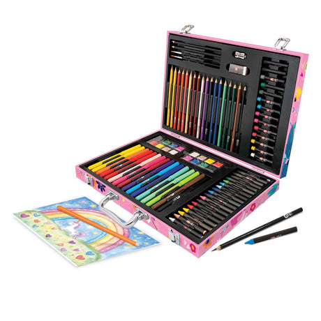HAPPI HOBBI ART CASE SET DE DESEN DELUXE CU 100 DE ACCESORII FANTEZIE UNICORNI