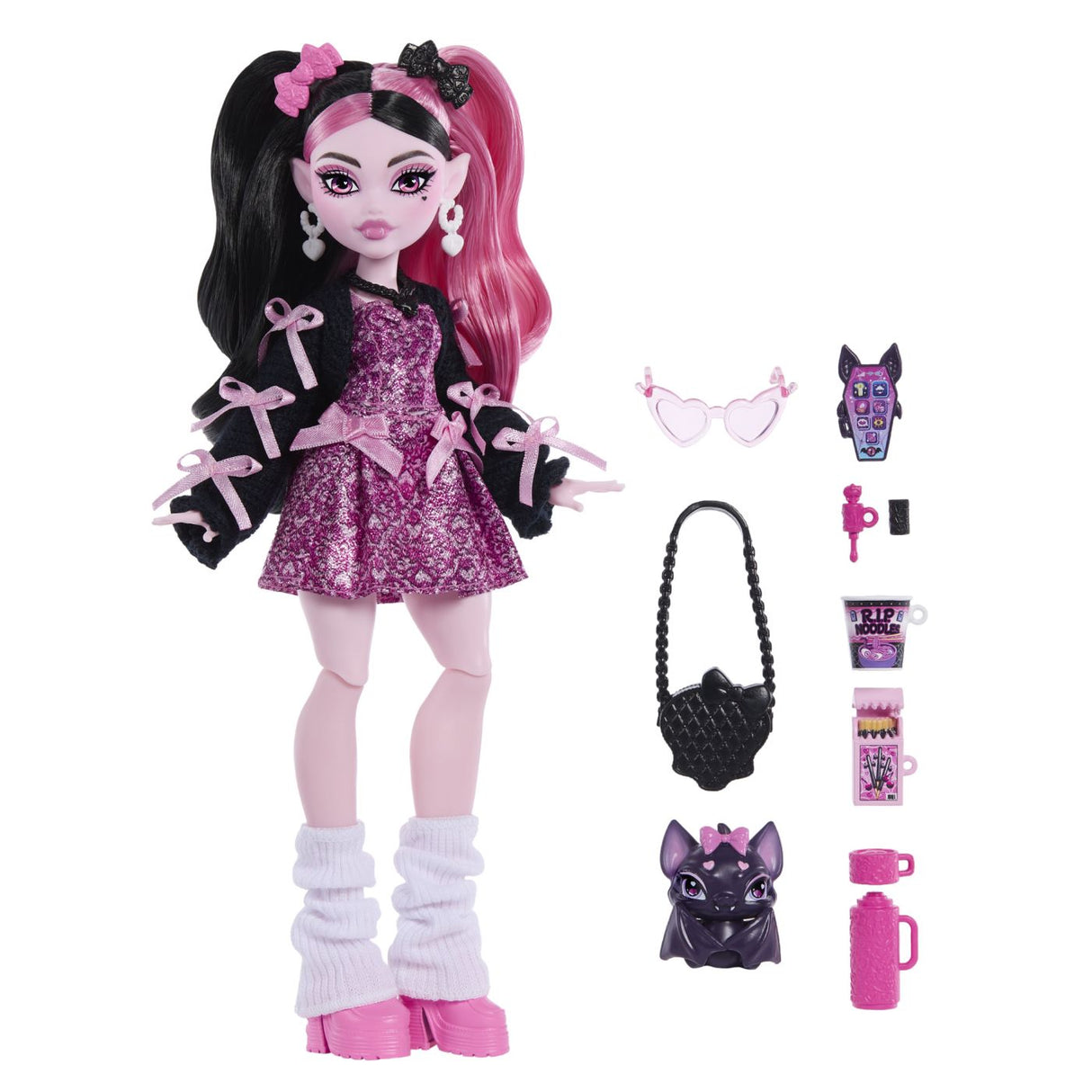 MONSTER HIGH PAPUSA DRACULAURA CU ACCESORII