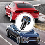 Detaliu porturi USB-A QC3.1 și USB-C PD 65W pe încărcătorul auto 5 în 1, vedere de sus