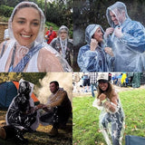 Pelerina de Ploaie, Vivimall, pentru Adulti, 150 x 90 cm, Tip Poncho, Impermeabila, de Unica Folosinta, 30 g, Transparent - vivimall.ro