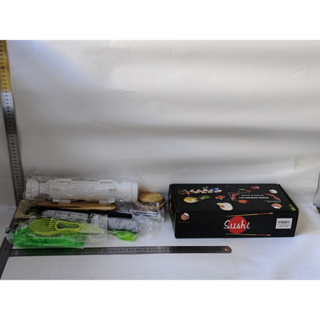 Set Ustensile pentru Sushi, Vivimall, Set din 31 Accesorii pentru Sushi, Set pentru Sushi HOME MADE, Cutit Inclus, Forme, Betisoare, Multicolor - vivimall.ro