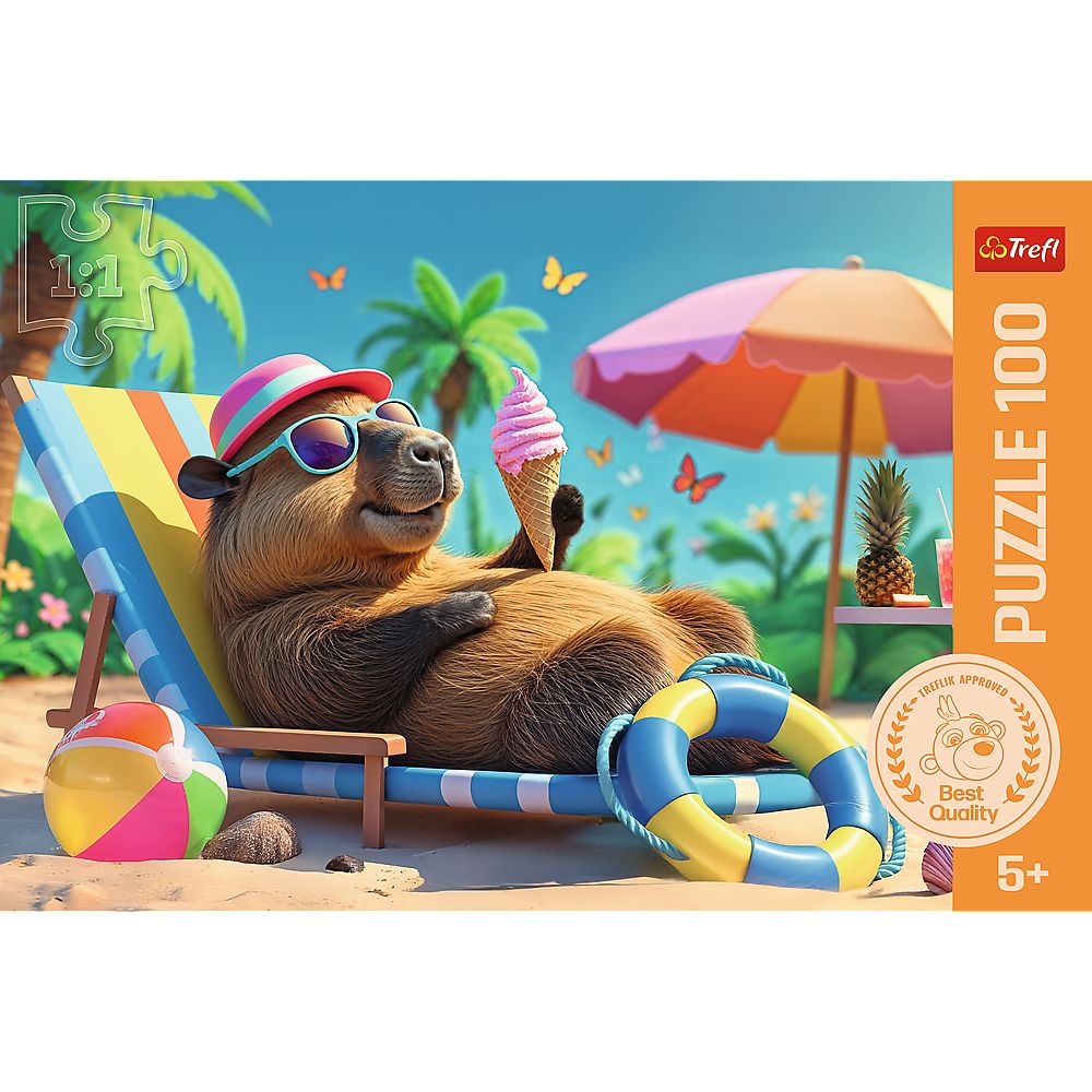 PUZZLE TREFL 100 RELAXARE IN STIL CAPIBARA