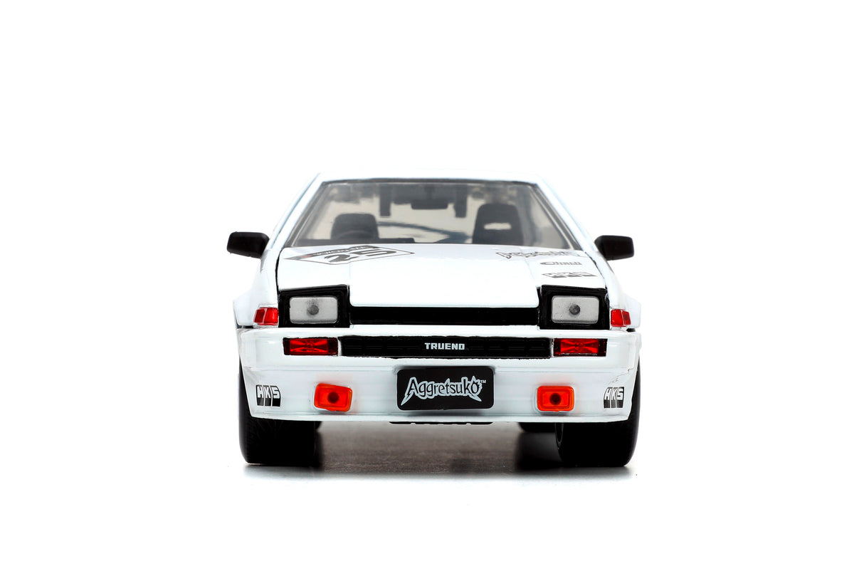 JADA AGGRETSUKO SET MASINUTA METALICA SI FIGURINA AGGRETSUKO SI TOYOTA TRUENO SCARA 1:24