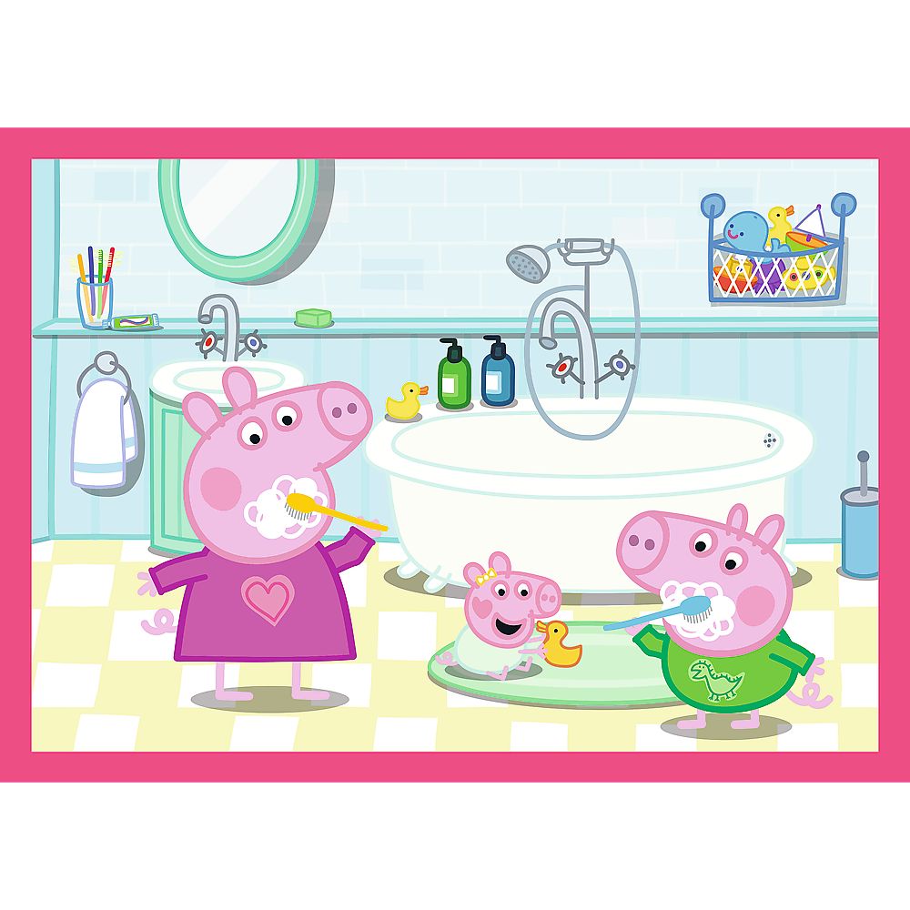 PUZZLE TREFL 4IN1 PEPPA PIG IUBESTE AVENTURILE