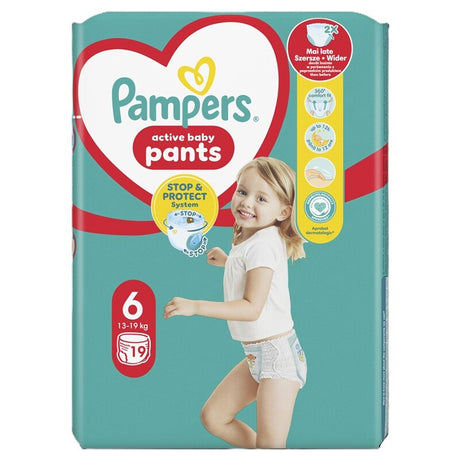 PAMPERS BABY PANTS 6 15+ 19 BUCATI - confort optim pentru copilul tău
