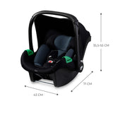 SCOICA AUTO I-SIZE, 40-75 CM, KINDERKRAFT MINK PRO, BLACK
