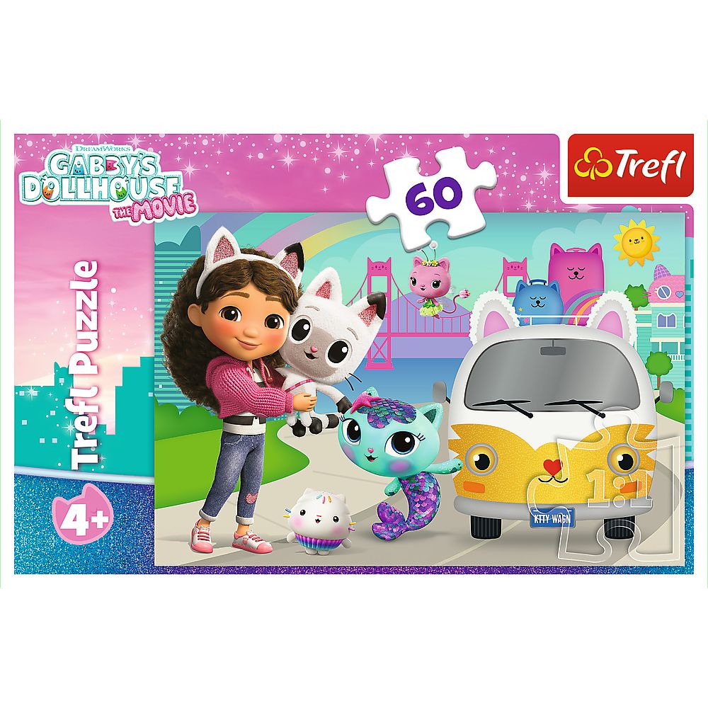 PUZZLE TREFL 60 GABBYS DOLLHOUSE CASA PISICII LUI GABBY