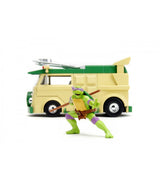 JADA TESTOASELE NINJA SET METALIC FIGURINA DONATELLO SI VAGONUL DE PETRECERE SCARA 1 LA 24