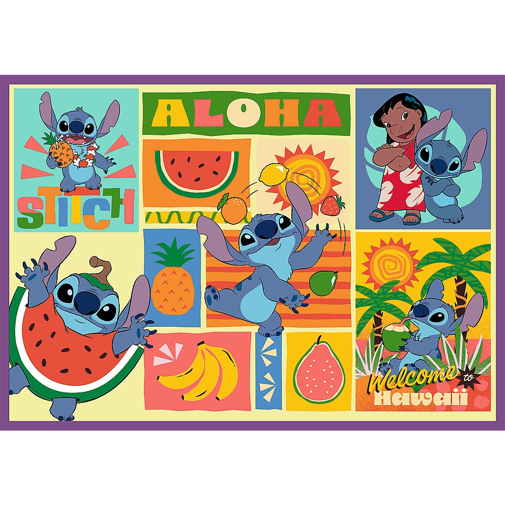 PUZZLE TREFL 4X250 DISNEY UIMITORUL STITCH