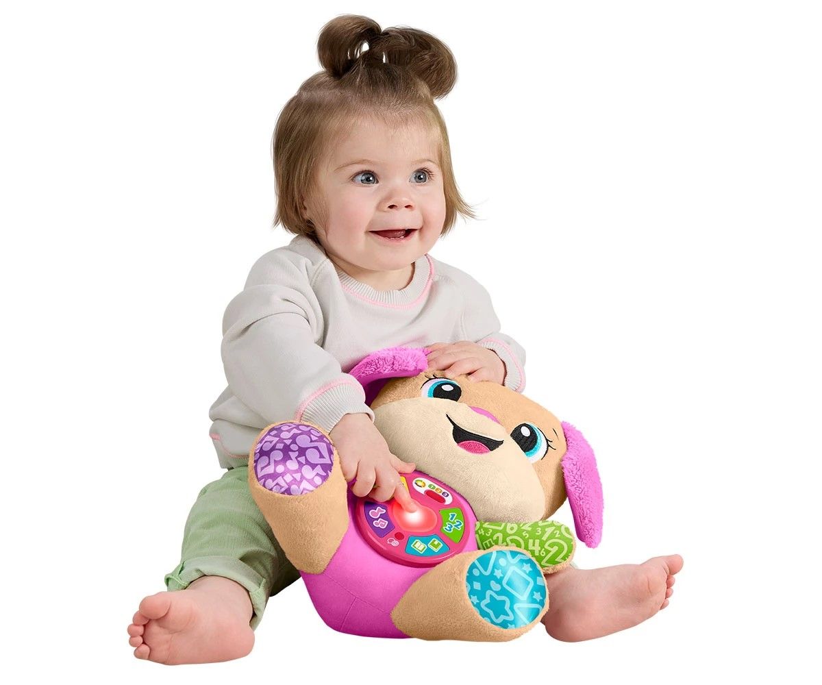 FISHER PRICE CATELUSA INTERACTIV CU URECHI ROZ RADE SI INVATA