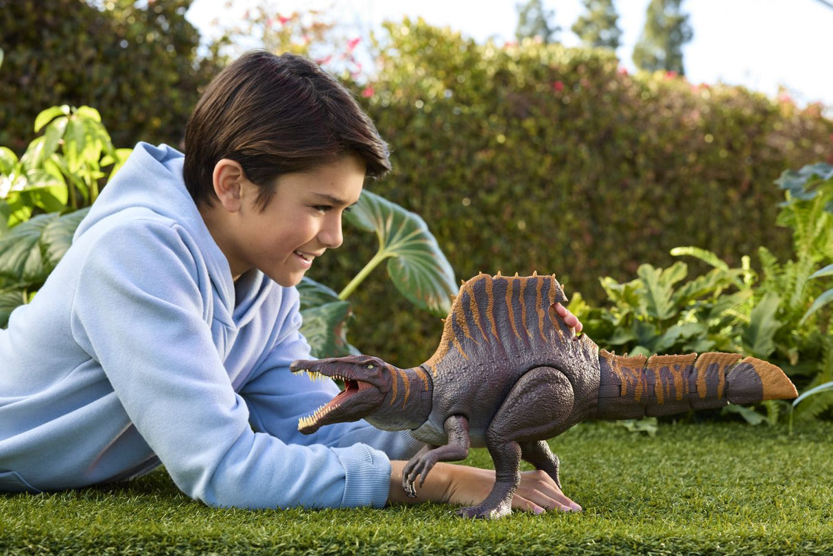JURASSIC WORLD REBIRTH TAIL THRASHER DINOZAUR SPINOSAURUS INTERACTIV CU MISCARI SI SUNETE