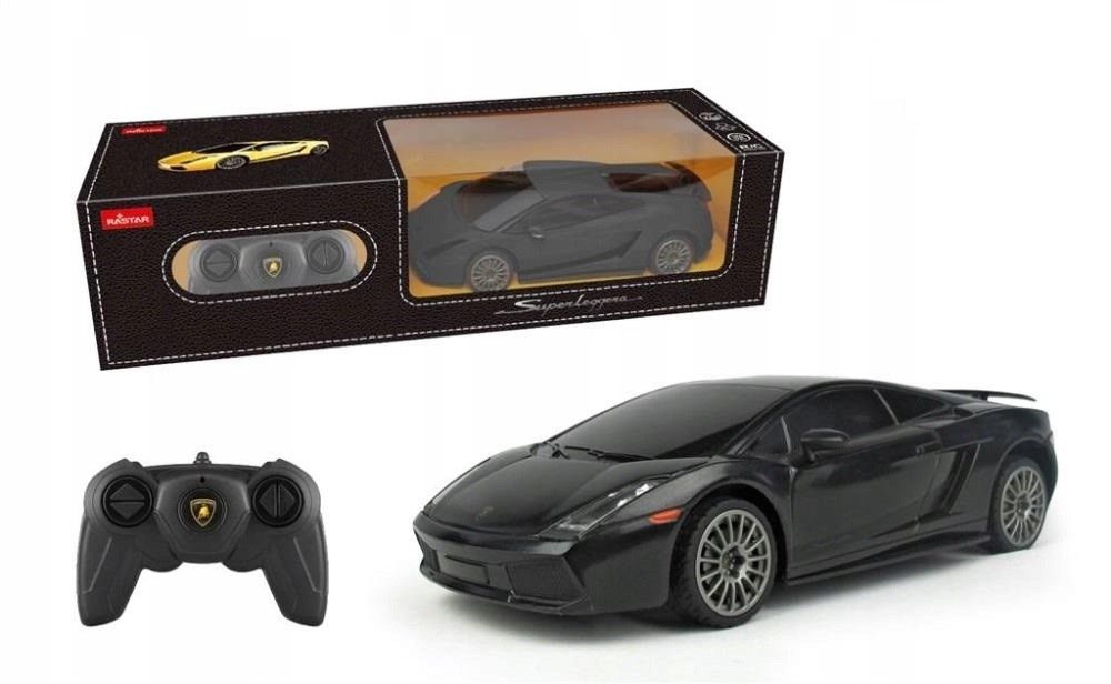 MASINA CU TELECOMANDA LAMBORGHINI SUPERLEGGERA NEGRU CU SCARA 1 LA 24