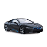 MASINA CU TELECOMANDA BMW i8 NEGRU CU SCARA 1 LA 18