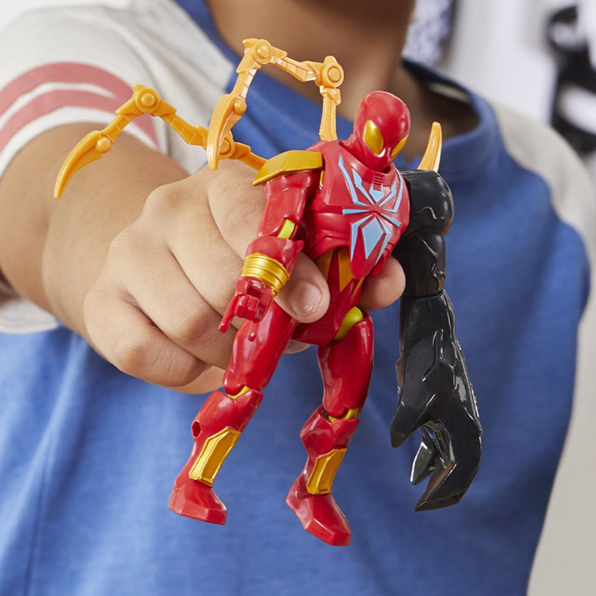 MARVEL AVENGERS MIX MASHERS FIGURINA IRON SPIDER CU ACCESORII 12CM
