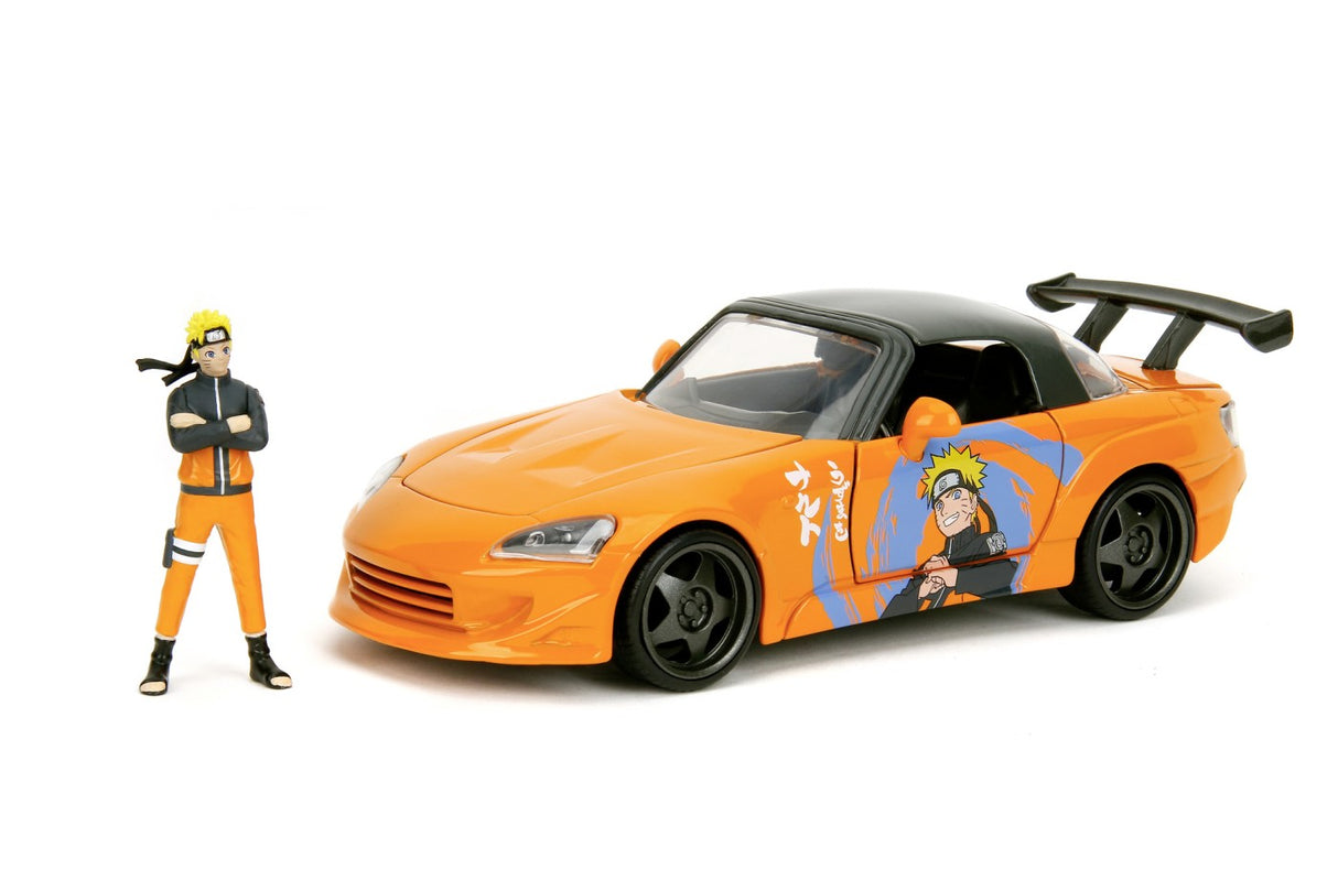 JADA NARUTO SHIPPUDEN SET FIGURINA NARUTO SI MASINUTA METALICA HONDA 2001 S2000 SCARA 1:24