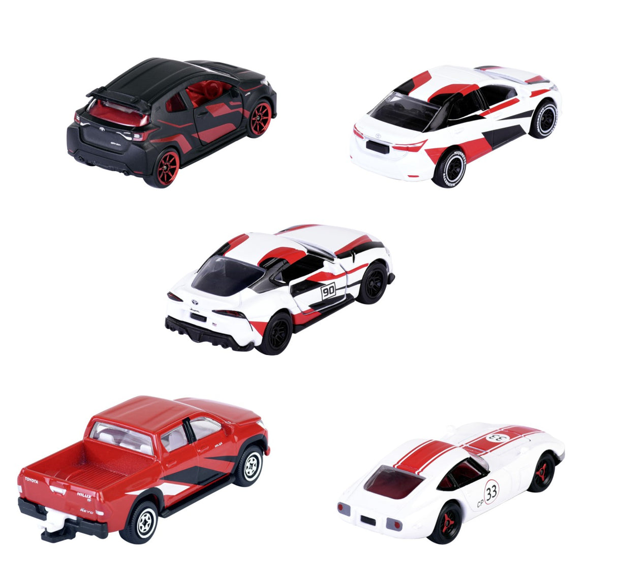MAJORETTE MASINUTE METALICE PACHET CADOU TOYOTA 5 MASINI