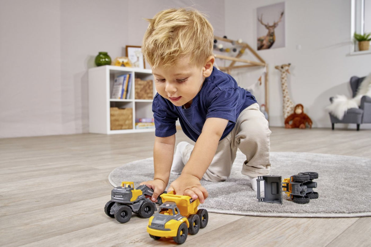 DICKIE VOLVO SET 3 UTILAJE PENTRU CONSTRUCTII