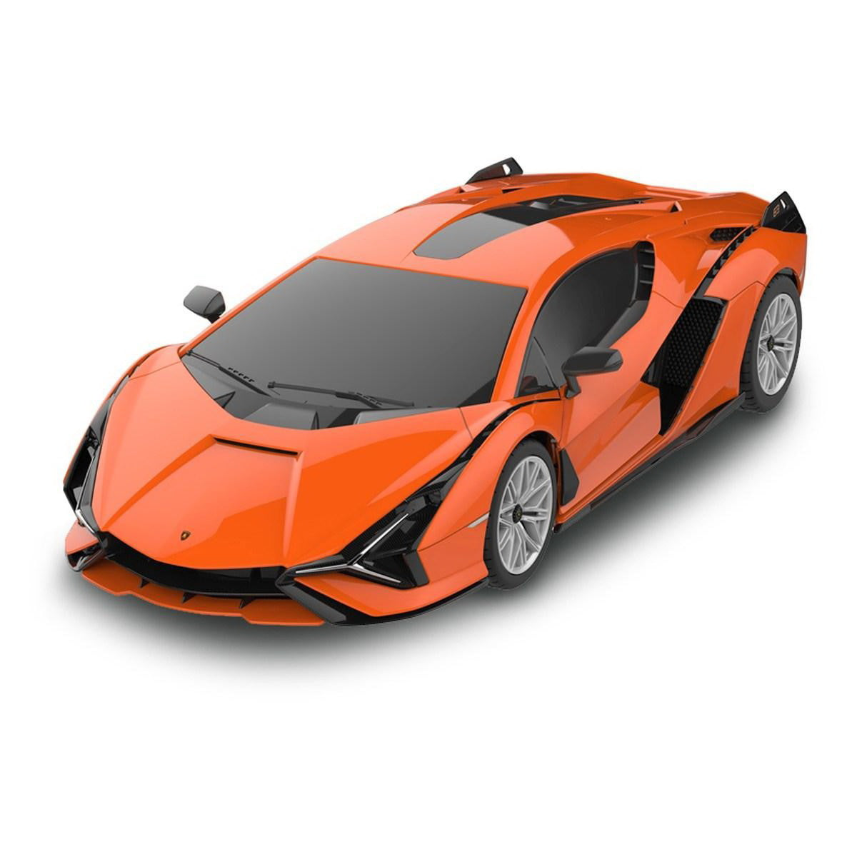 MASINA CU TELECOMANDA LAMBORGHINI SIAN PORTOCALIU CU SCARA 1 LA 24
