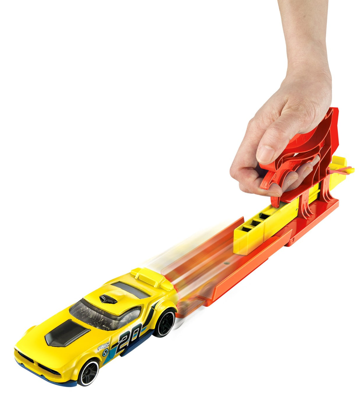 HOT WHEELS SET LANSATOR PORTABIL ROSU SI MASINUTA