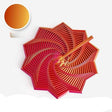 Jucarie decompresie, Stea 3D octogonala, maner spirala turn magic geometric, 11 cm, Rosu Gold - vivimall.ro