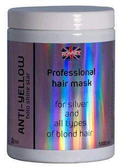 Masca pentru păr blond Ronney HoLo Shine Star 1000 ml - Strălucire anti-gălbenuș