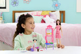 BARBIE SET DE JOACA PAPUSA BARBIE BRUNETA CU ROCHIE ROZ FACE CARIERA PROFESOARA