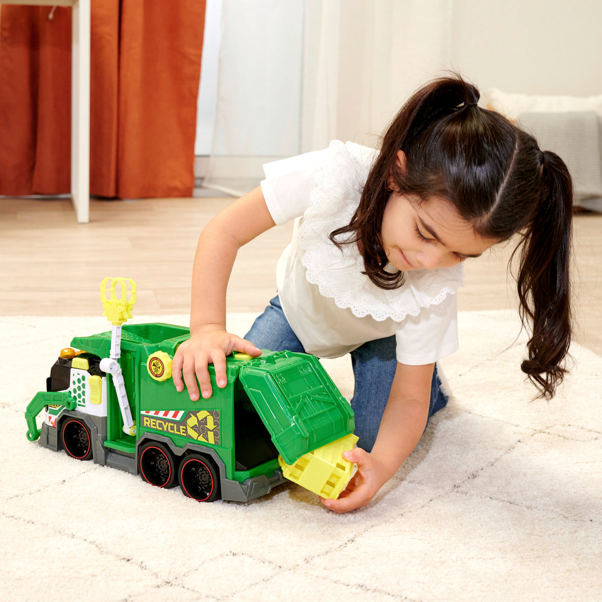 DICKIE TOYS CAMION DE RECICLARE CU LUMINI SI SUNETE 39CM