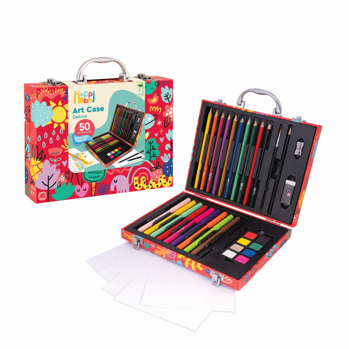 HAPPI HOBBI ART CASE SET DE DESEN DELUXE CU 50 DE ACCESORII LUMEA MEA