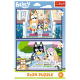 PUZZLE TREFL 2X24 BLUEY DISTRACTIE CU BLUEY