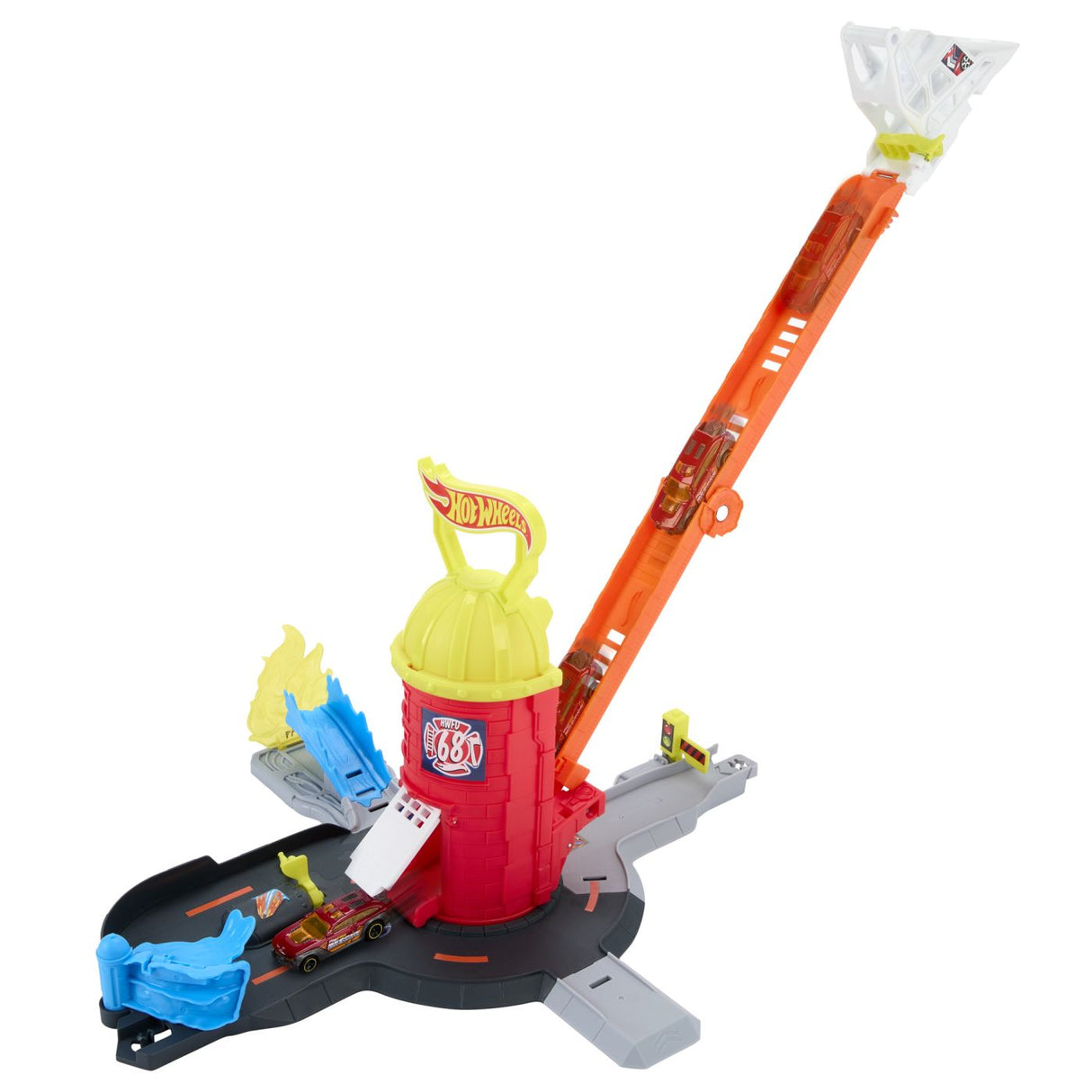 HOT WHEELS CITY SET DE JOACA SUPER STATIE DE POMPIERI CU MASINUTA INCLUSA
