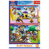 PUZZLE TREFL 2X24 PATRULA CATELUSILOR ZIUA AMUZANTA A CATELUSILOR