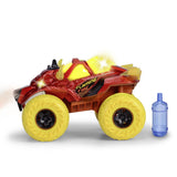 DICKIE MASINA DE TEREN FLAMING FIRE MONSTER CU LUMINI SUNETE SUSPENSII SI FUNCTIE ABUR 25CM