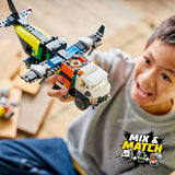 LEGO CITY AVION AUTOSPECIALA DE SERVICE SI AEROGLISOR IN VERSIUNI ADAPTATE 60505