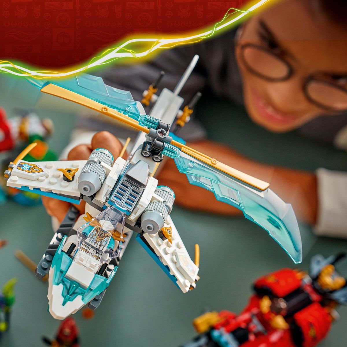 LEGO NINJAGO LUPTA LA CASA DIN COPAC CU VEHICULE NINJA 71857
