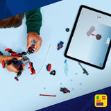 LEGO MARVEL ROBOTUL LUI MILES MORALES VS OMUL PAIANJEN 2099 76337
