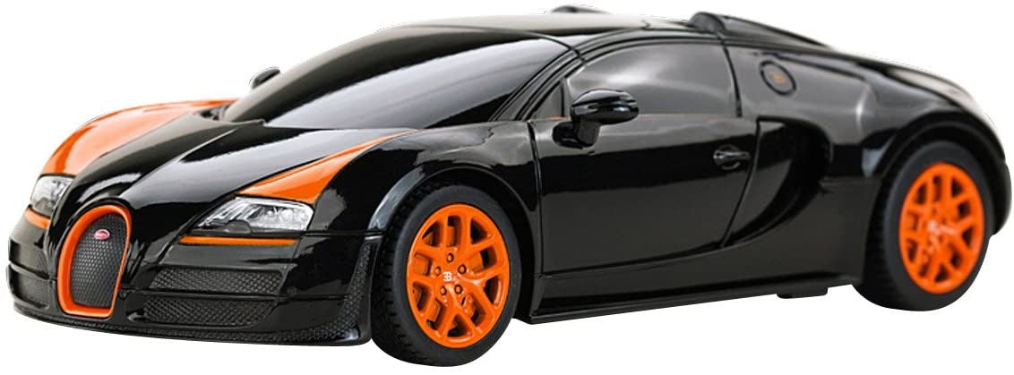 MASINA CU TELECOMANDA BUGATTI GRAND SPORT VITESSE NEGRU CU SCARA 1 LA 24