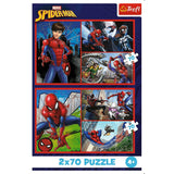 PUZZLE TREFL 2X70 MARVEL SPIDER-MAN AVENTURILE LUI SPIDER-MAN