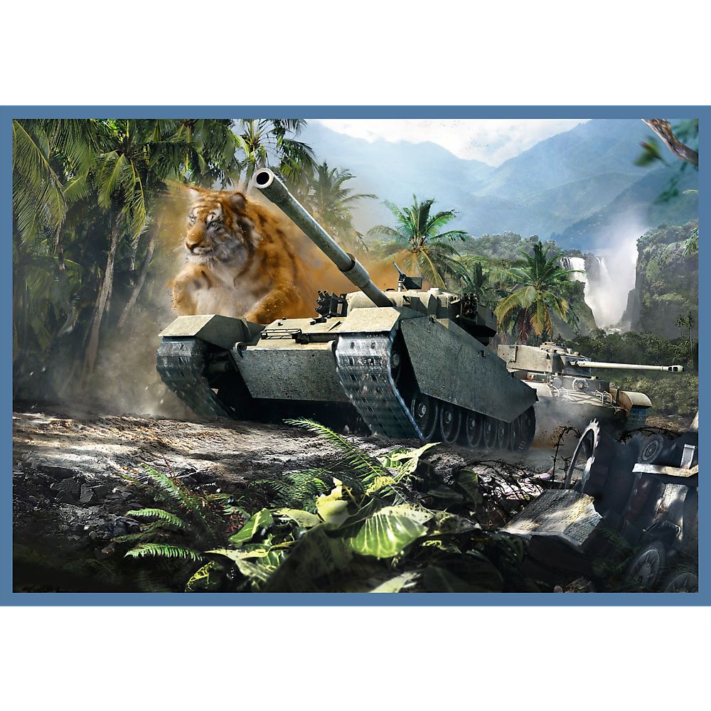 PUZZLE TREFL 4X250 WORLD OF TANKS BATALIE GROZAVA CU TANCURI