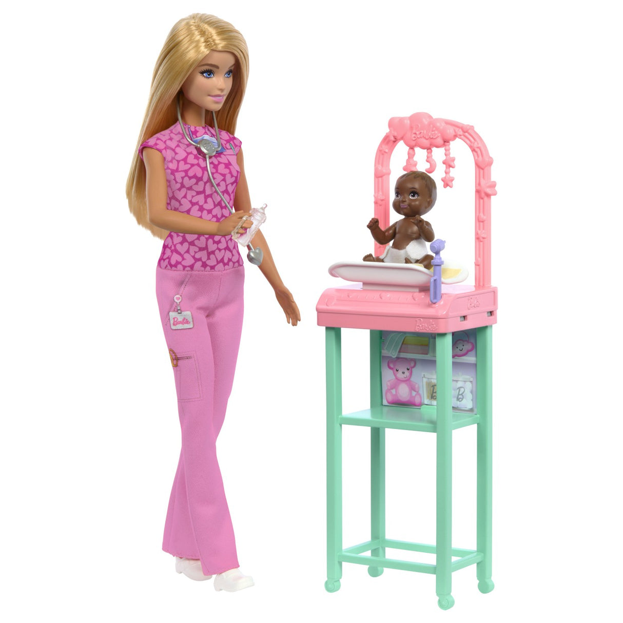 BARBIE SET DE JOACA PAPUSA BARBIE BLONDA FACE CARIERA PEDIATRU