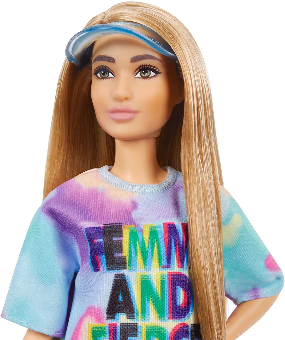 PAPUSA BARBIE FASHIONISTA CU PARUL BLOND SI ROCHITA SPORT