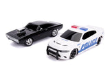 SET MASINUTE FAST AND FURIOUS RC TOYOTA SUPRA&DODGE CHARGER SRT SCARA 1:16