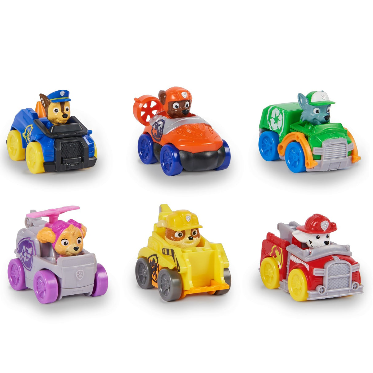 PATRULA CATELUSILOR PUP SQUAD RACERS PACHET CADOU 6 VEHICULE DE BAZA
