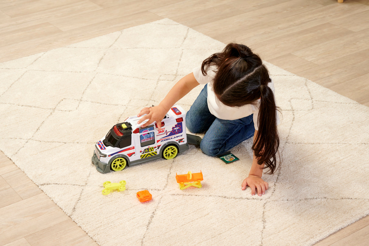 DICKIE TOYS AMBULANTA CU LUMINI SI SUNETE 35.5CM