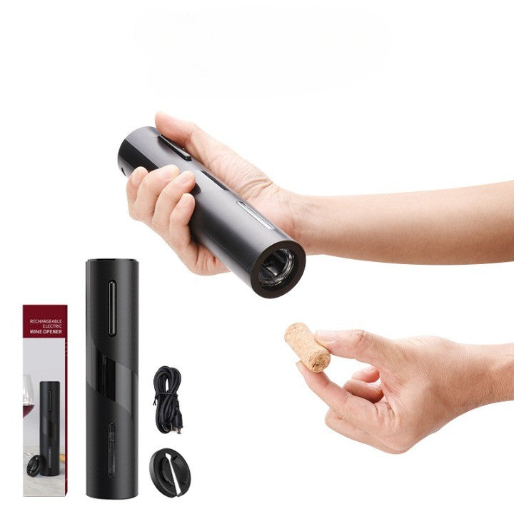 Set Tirbuson Electric Din 5 Piese, Deschizator Electric, Cu Baterii, Multifunctional, 23X14Cm, Negru - vivimall.ro