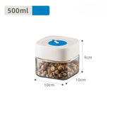 Borcan din Sticla de Inalta Calitate, Vivimall, Capac Ermetic, Uz Casnic, Depozitarea Condimentelor sau a Alimentelor Umede si Uscate, 500 mL, 10x10x9 cm, Alb - vivimall.ro