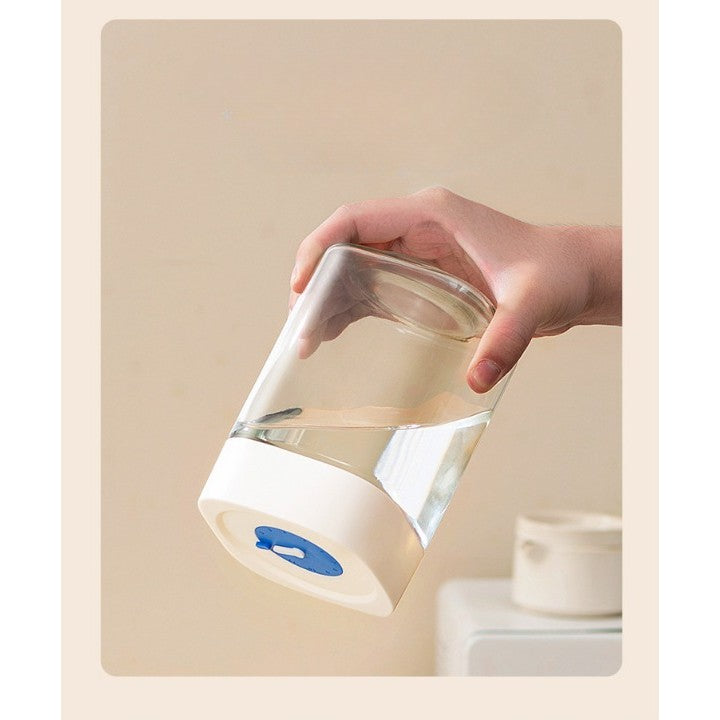 Borcan din Sticla de Inalta Calitate, Vivimall, Capac Ermetic, Uz Casnic, Depozitarea Condimentelor sau a Alimentelor Umede si Uscate, 500 mL, 10x10x9 cm, Alb - vivimall.ro